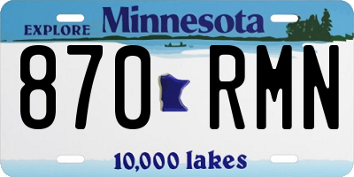 MN license plate 870RMN