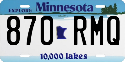 MN license plate 870RMQ