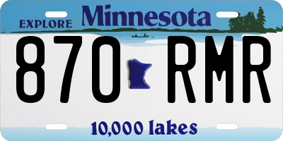 MN license plate 870RMR