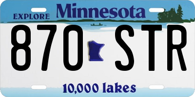 MN license plate 870STR