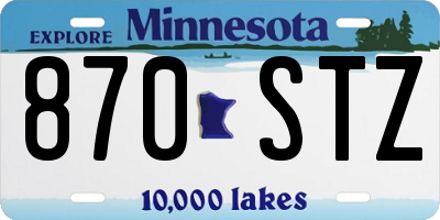 MN license plate 870STZ