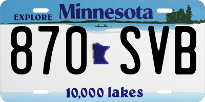 MN license plate 870SVB