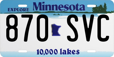 MN license plate 870SVC
