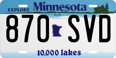MN license plate 870SVD
