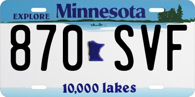 MN license plate 870SVF