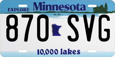 MN license plate 870SVG