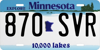 MN license plate 870SVR