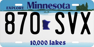 MN license plate 870SVX