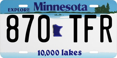 MN license plate 870TFR