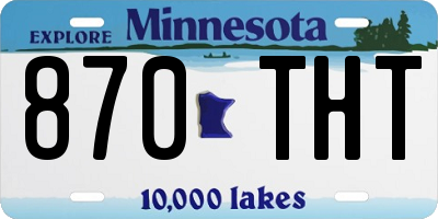 MN license plate 870THT