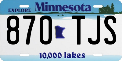 MN license plate 870TJS