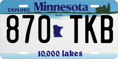 MN license plate 870TKB