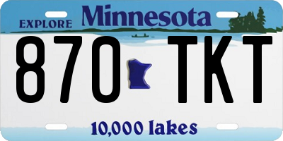 MN license plate 870TKT