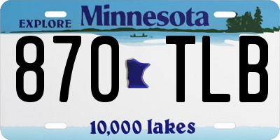 MN license plate 870TLB