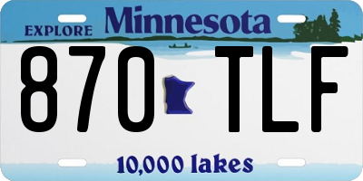 MN license plate 870TLF