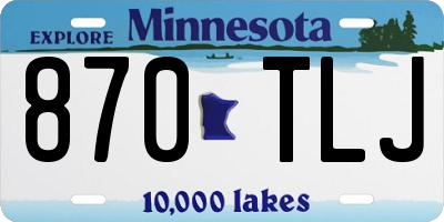 MN license plate 870TLJ