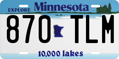 MN license plate 870TLM