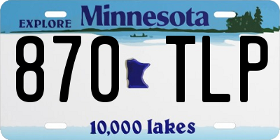 MN license plate 870TLP