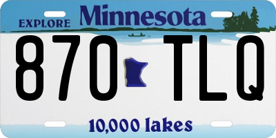 MN license plate 870TLQ
