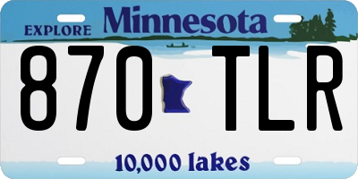 MN license plate 870TLR