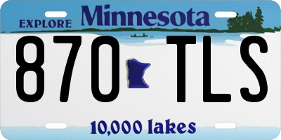 MN license plate 870TLS