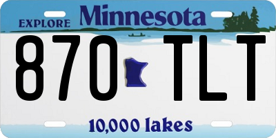 MN license plate 870TLT