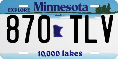 MN license plate 870TLV