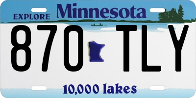 MN license plate 870TLY