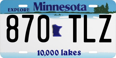 MN license plate 870TLZ