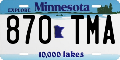 MN license plate 870TMA