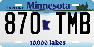 MN license plate 870TMB