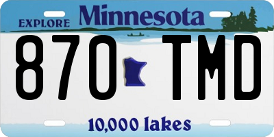 MN license plate 870TMD