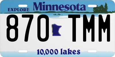 MN license plate 870TMM