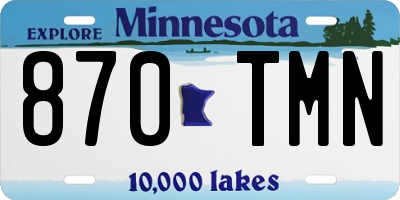 MN license plate 870TMN