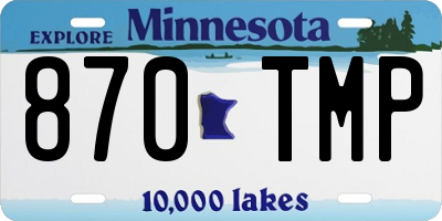 MN license plate 870TMP