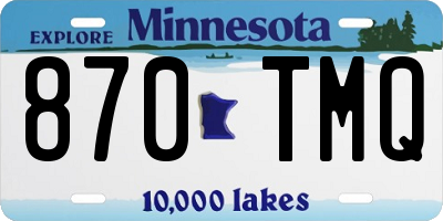 MN license plate 870TMQ