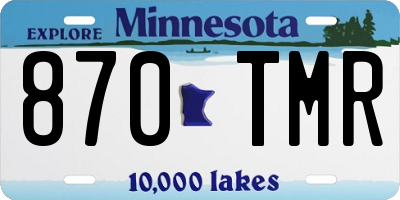 MN license plate 870TMR