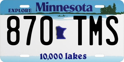 MN license plate 870TMS
