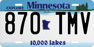 MN license plate 870TMV