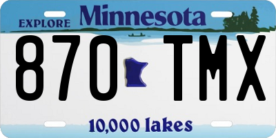 MN license plate 870TMX