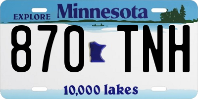 MN license plate 870TNH