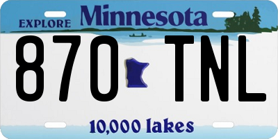 MN license plate 870TNL