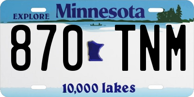 MN license plate 870TNM