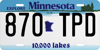MN license plate 870TPD