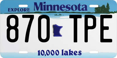 MN license plate 870TPE