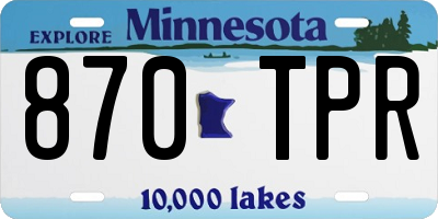 MN license plate 870TPR