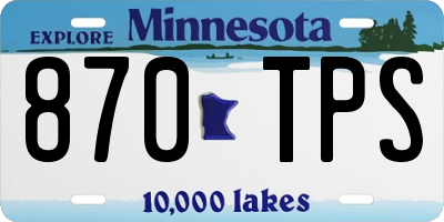 MN license plate 870TPS