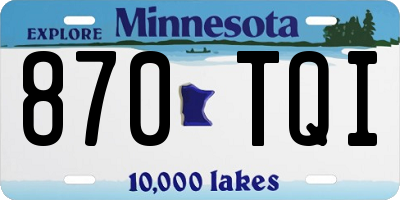 MN license plate 870TQI