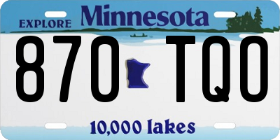MN license plate 870TQO