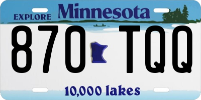 MN license plate 870TQQ
